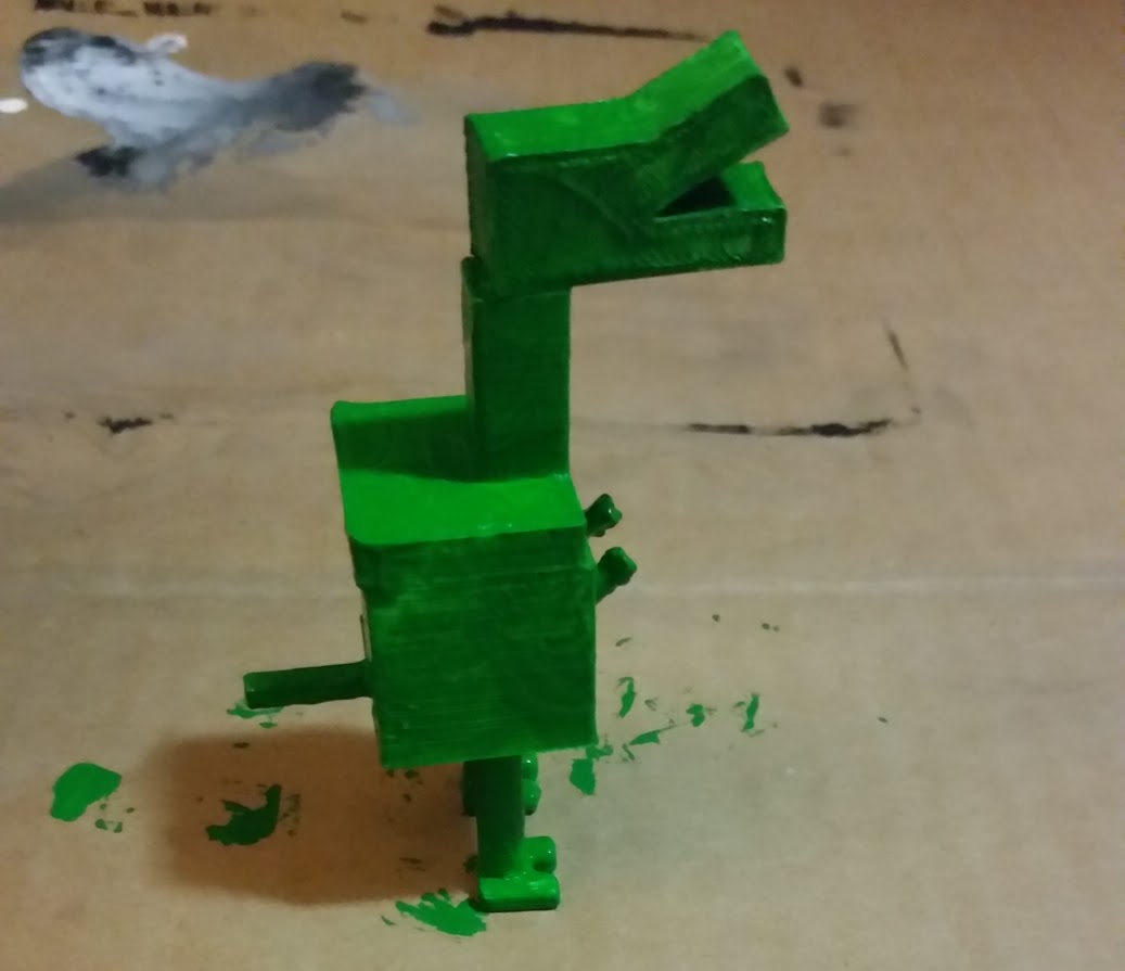 (Almost) Final T-Rex out of 3-D printing and acrylic